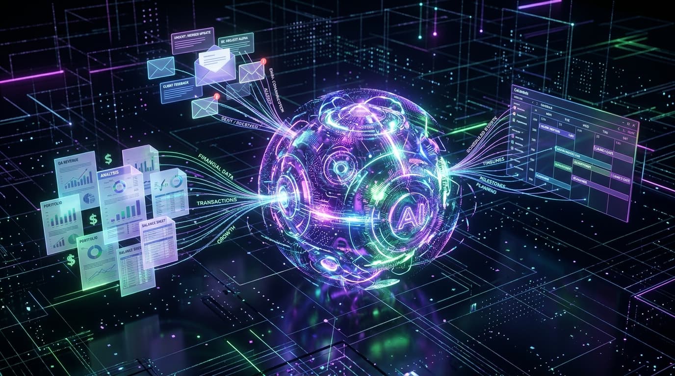 Visualizing AI data streams and software workflow automation